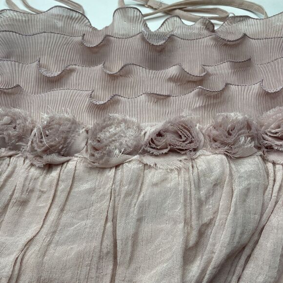 Rachael & Chloe Pink Layered Ruffles Strapless Party Dress Size Medium Lined - Picture 9 of 11